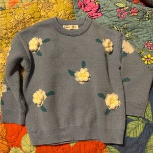 SHEIN Blue Floral Women's Sweater